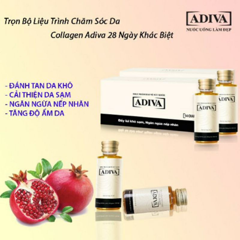 ✅COMBO 2 HỘP ADIVA  COLLAGEN - ( 14 lọ)