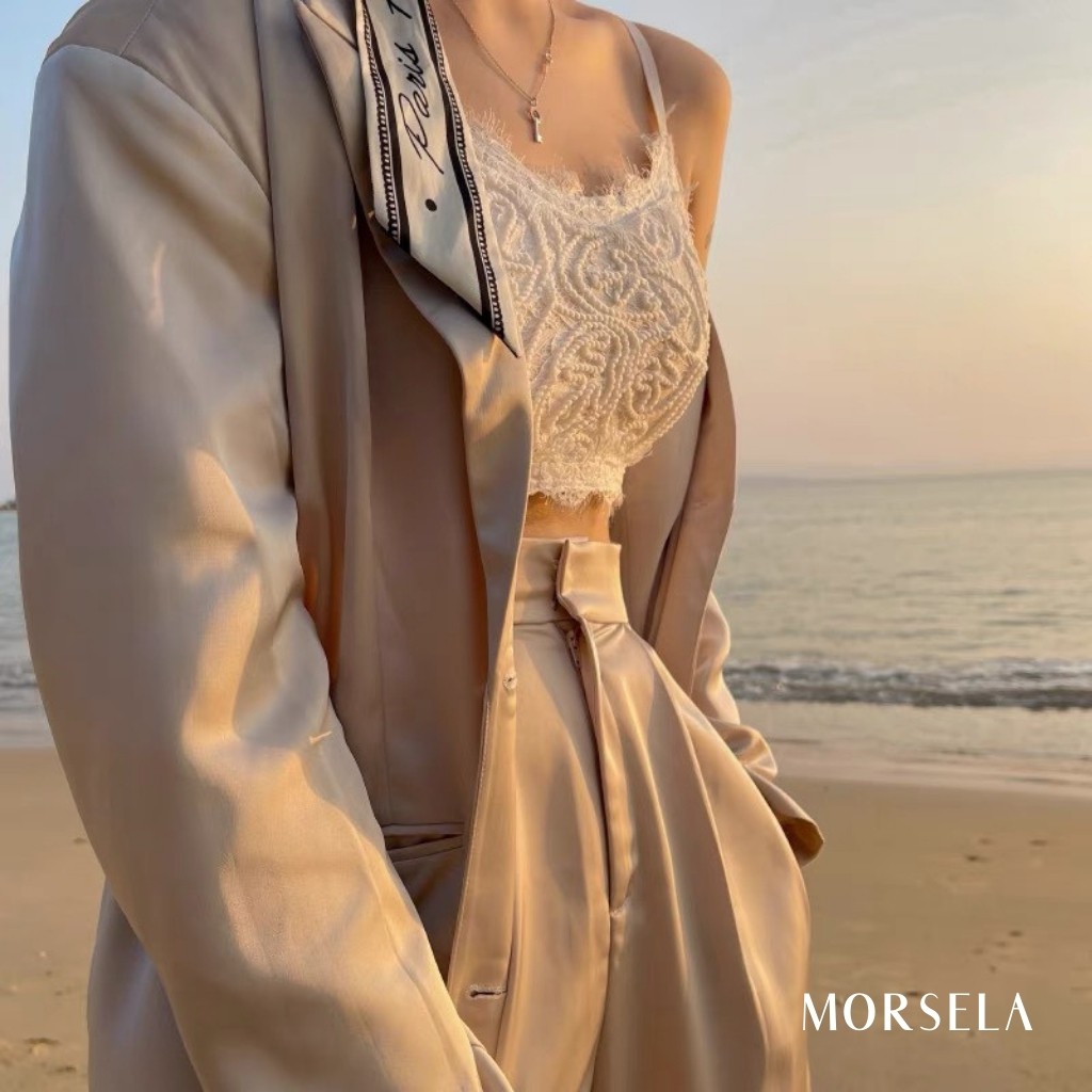 Áo bra ren sexy kèm mút lót cao cấp siêu xinh - Morsela