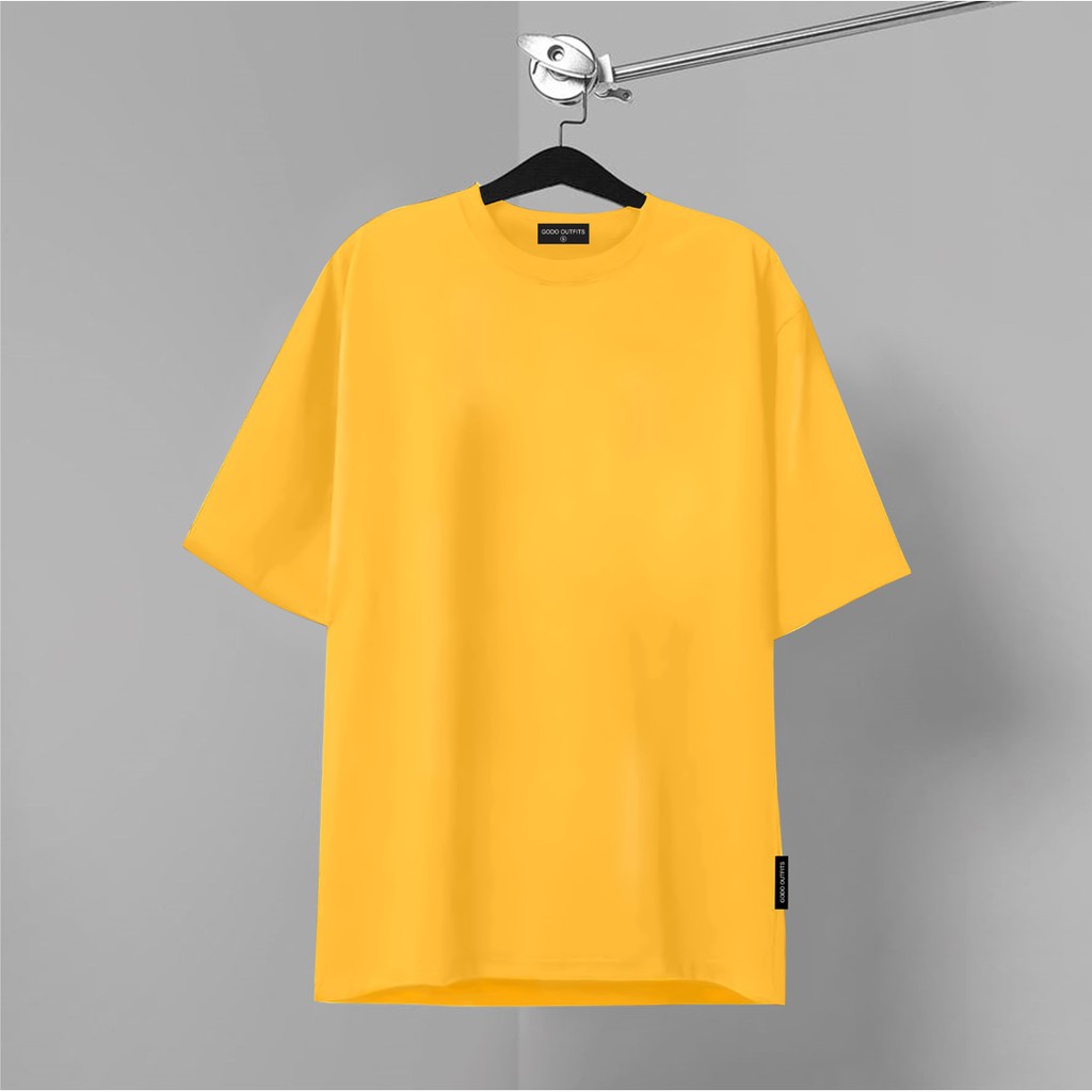 Áo thun tay lỡ trơn form rộng  GODO OUTFITS TRƠN PA001 chất liệu Premium Cotton 100% 4 chiều unisex