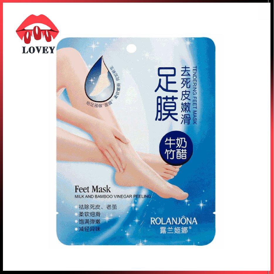 1 Cặp Mặt Nạ Chân Chiết Xuất Thực Vật Tẩy Tế Bào Chết Chăm Sóc Da 0528/1 cặp mặt nạ chân Rolanjona chiết xuất sữa làm mềm và tẩy da chết cho chân