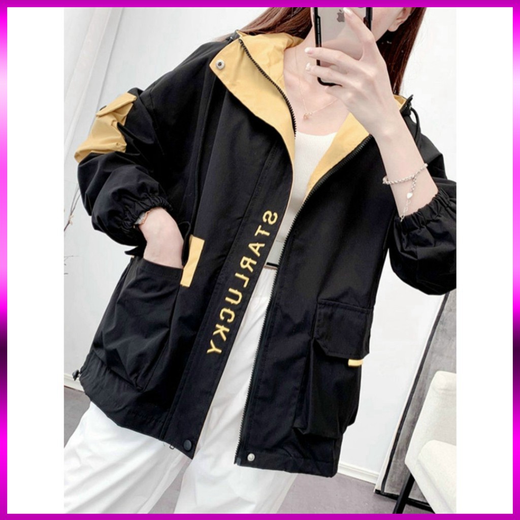 ( HÌNH THẬT ) ÁO KHOÁC KAKI HỘP HÀN QUỐC  IN CHỮ STAR LUCK | BigBuy360 - bigbuy360.vn