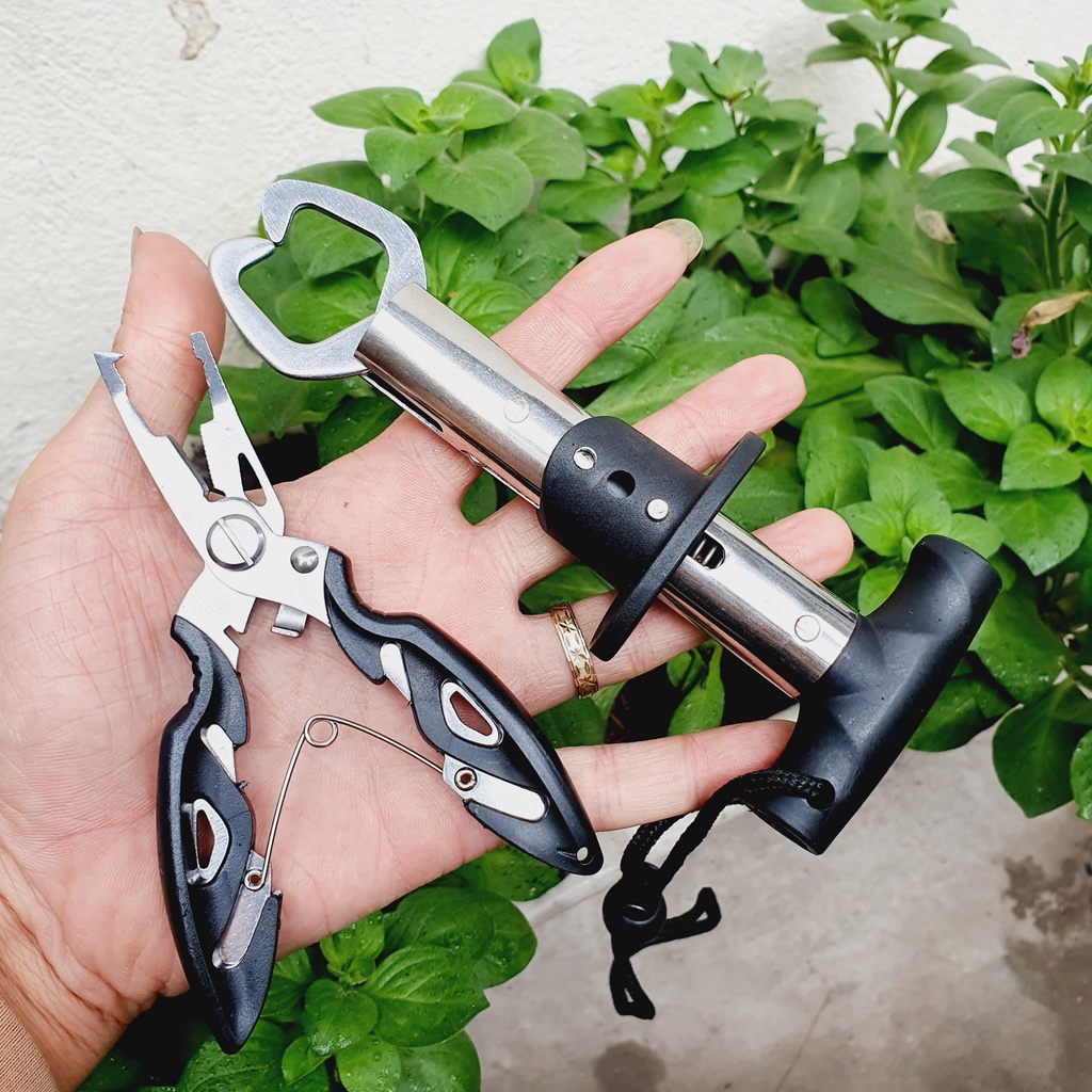 Bộ Kìm Kẹp Cá Đa Năng Gỡ Lưỡi Câu THẾ GIỚI ĐỒ CÂU LURE 68 Bộ Combo Kìm Kẹp Gắp Cá Inox