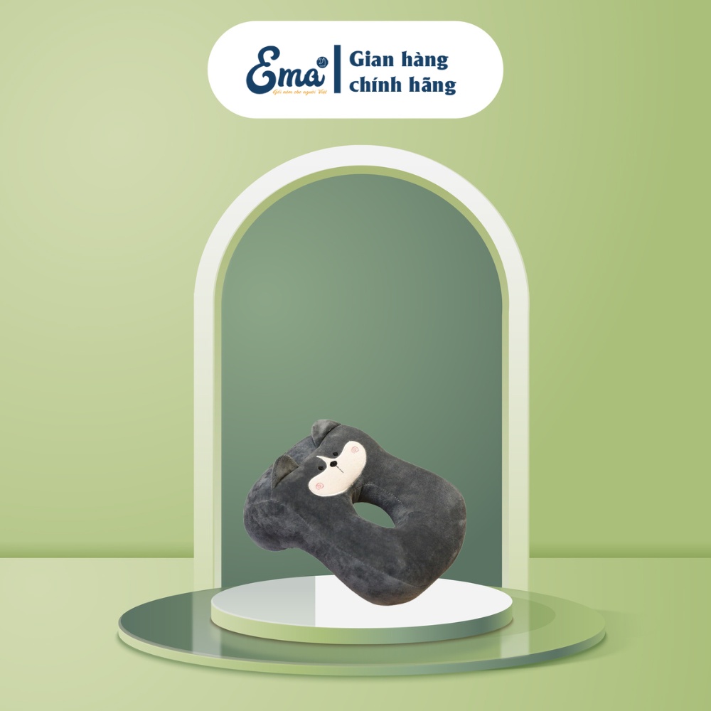 Gối Ngủ Trưa Văn Phòng Hình Thú Dễ Thương Ema,Kê Lưng Văn Phòng Tiện Lợi Cao Cấp kích thước 27x23x10cm