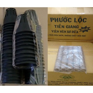 Bộ 50 viên nén xơ dừa Phước Lộc - Tiền Giang và 50 rọ nhựa NGUYÊN SINH
