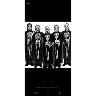 Halloween áo choàng người xương