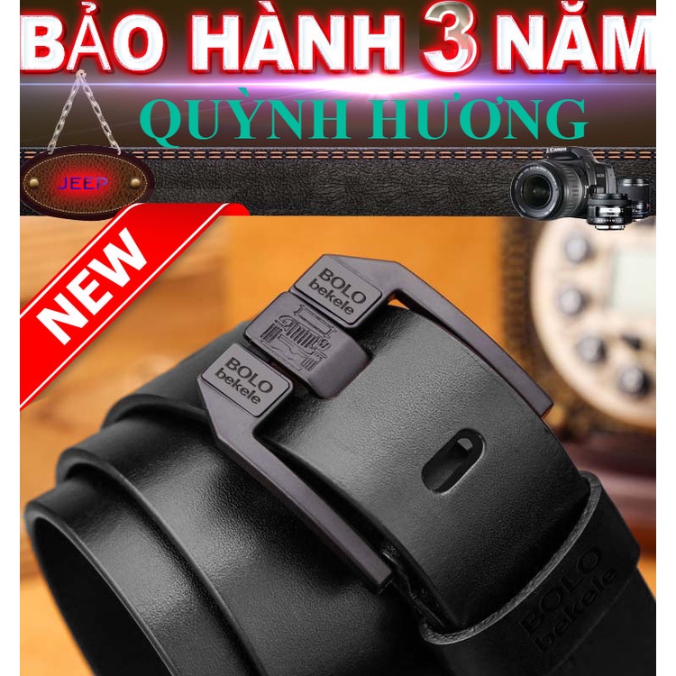 Thắt Lưng Da Nam Khóa Tự Động Cao Cấp Dây Nịt Nam Da Bò 100% Chính Hãng POLO Nam Tính GG- GM