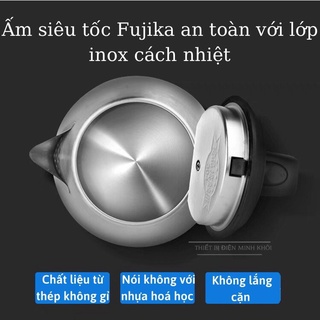 Ấm Siêu Tốc Inox 1.8L - Bình Đun Siêu Tốc Fujika