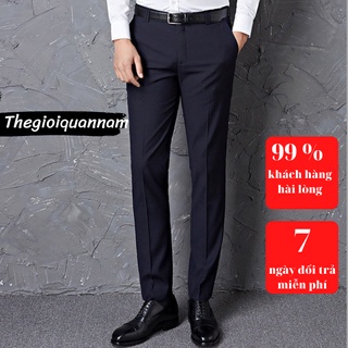 Quần Tây Nam dáng đứng đường may tỉ mỉ, quần âu nam cao cấp dành cho dân công sở co giản thoải mái hàng Việt Nam