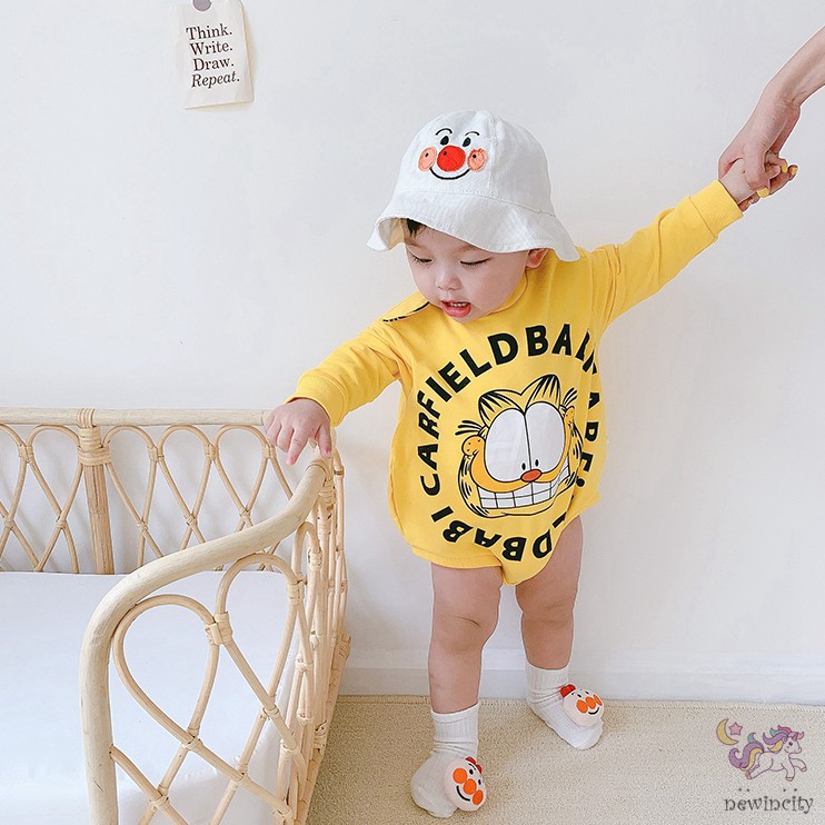 Áo liền quần dài tay in họa tiết hoạt hình dành cho bé