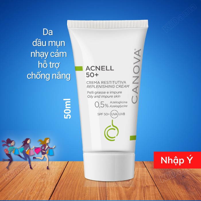 Kem ngừa mụn giảm mụn CANOVA Acnell 50mL hỗ trợ giảm viêm, giảm tiết bã nhờn làm dịu, tái tạo da | BigBuy360 - bigbuy360.vn