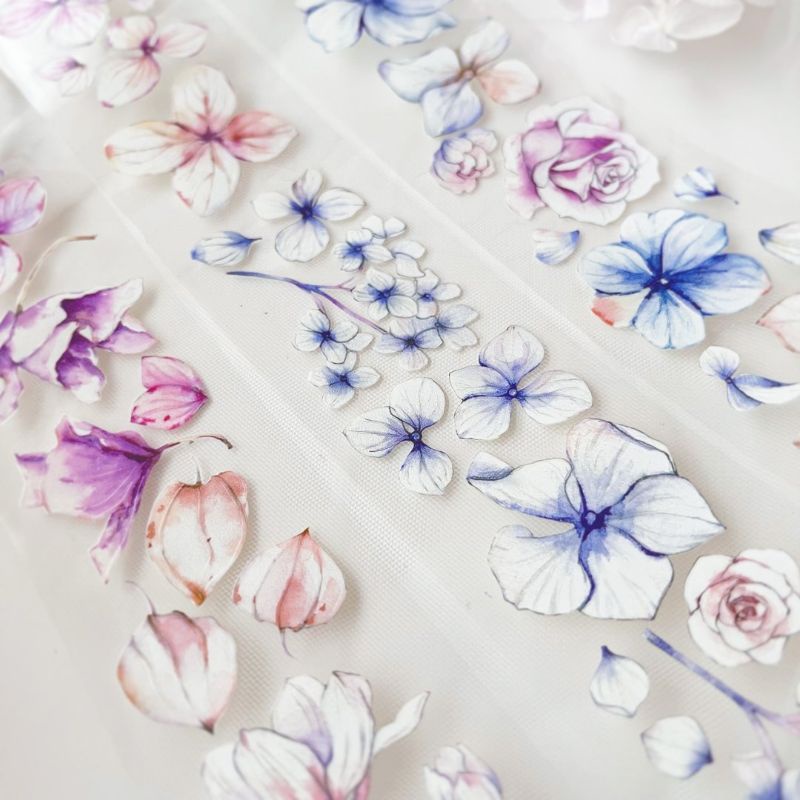 Krisna.room ♡ Time Grid Studio- 1 chu kì 1m cuộn băng dán hoa nhiều màu xinh xắn