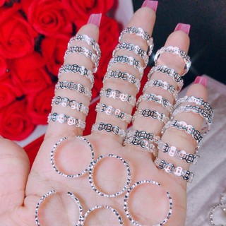 nhẫn kim tiền hở bạc 925