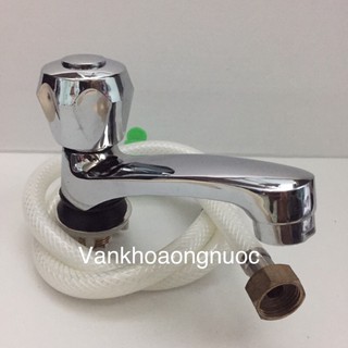 Vòi Lavabo Rửa Mặt Núm Vặn Đồng Xi Mạ Crom