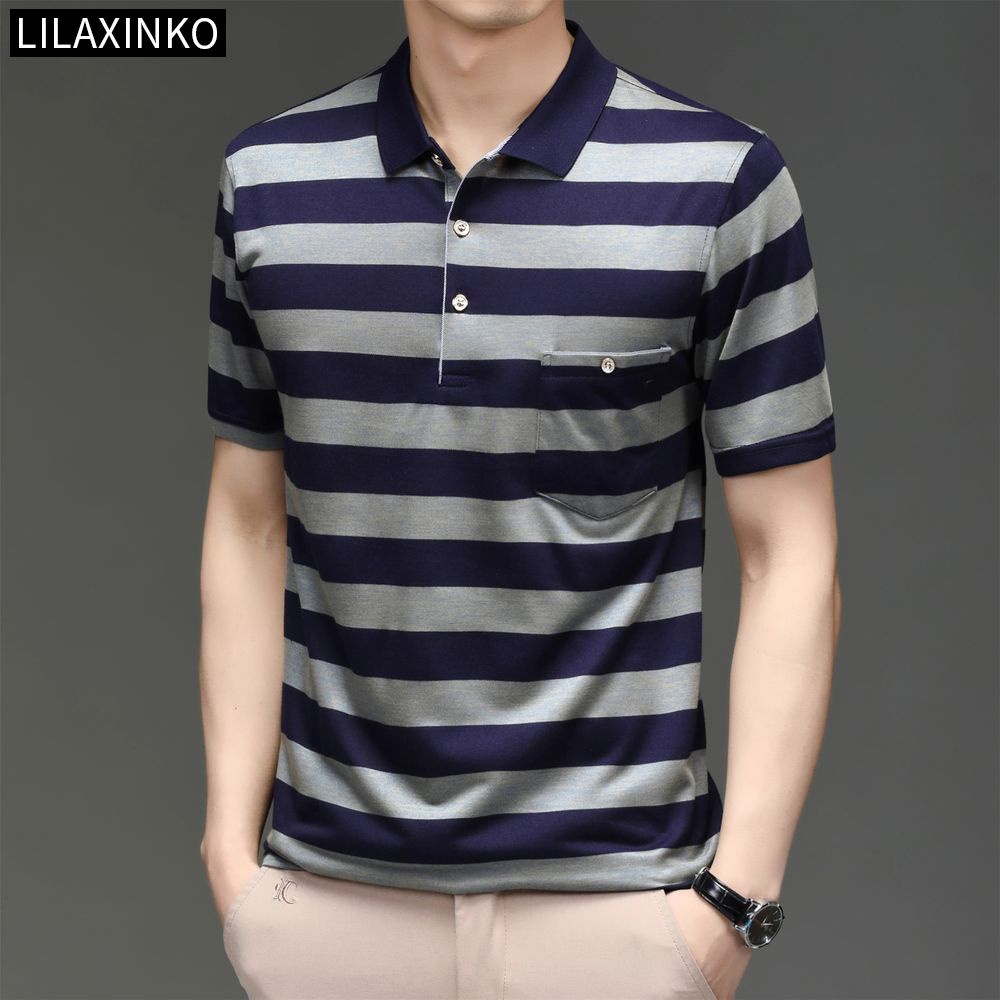 Áo Thun Polo Tay Ngắn Họa Tiết Kẻ Sọc 3 Màu Thời Trang Cổ Điển Cho Nam