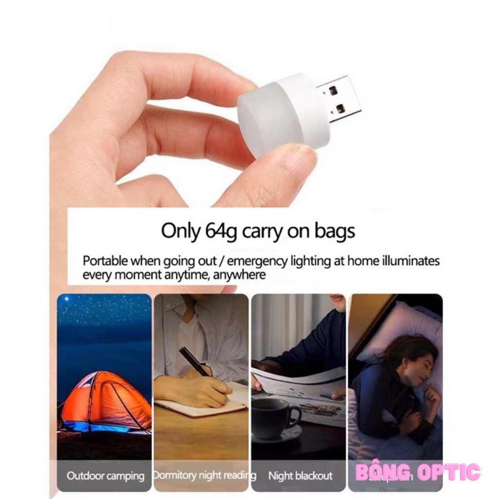 Đèn LED Đọc Sách Mini Bỏ Túi 5V 1W Cổng Sạc USB Tiện Dụng