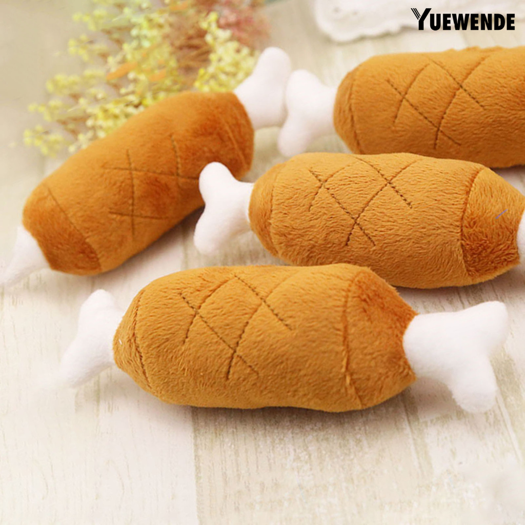 Đồ Chơi Nhồi Bông Hình Đùi Gà Bằng Nhung Lông Cho Thú Cưng Vui Đùa