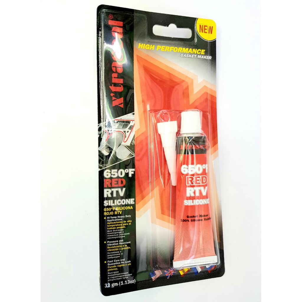 Keo tạo gioăng chịu nhiệt X’traseal 650F RED RTV Silicone 32gr/85gr/300gr xuất xứ Malaysia