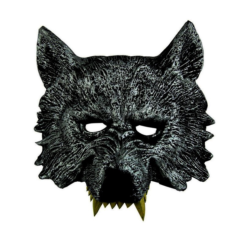 Mặt nạ nửa đầu chó sói dùng hóa trang dịp Halloween