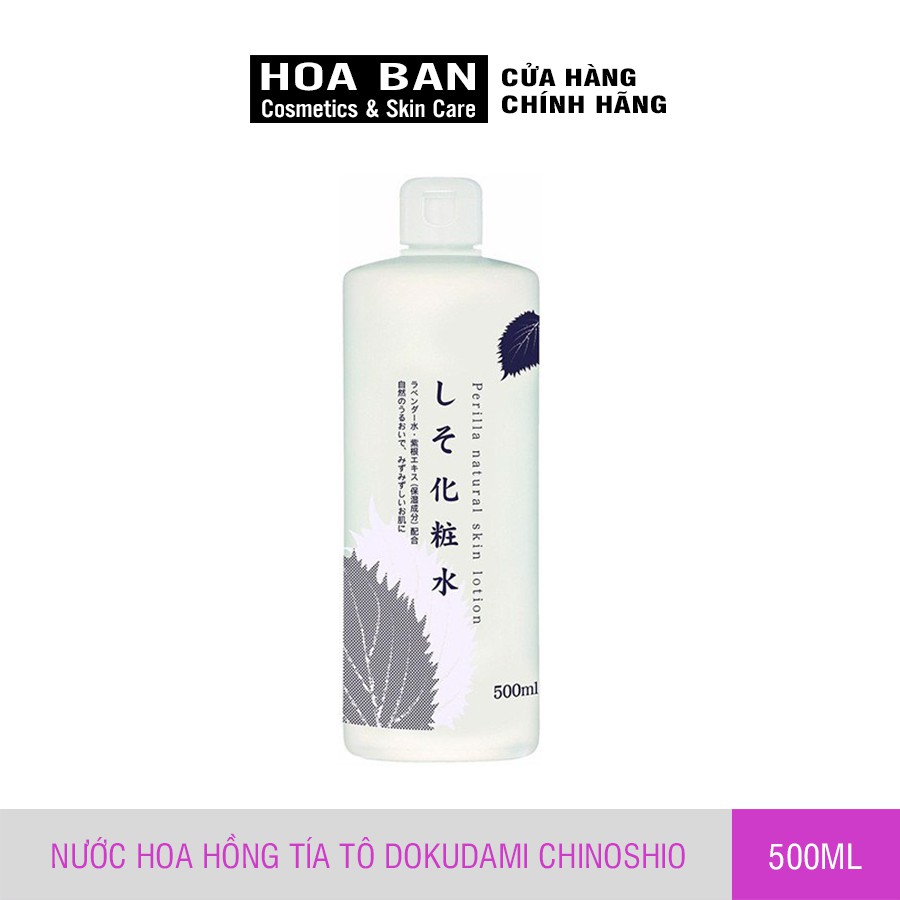 NƯỚC HOA HỒNG LÀM TRẮNG DA, GIẢM MỤN TÍA TÔ DOKUDAMI CHINOSHIO 500ML NHẬT