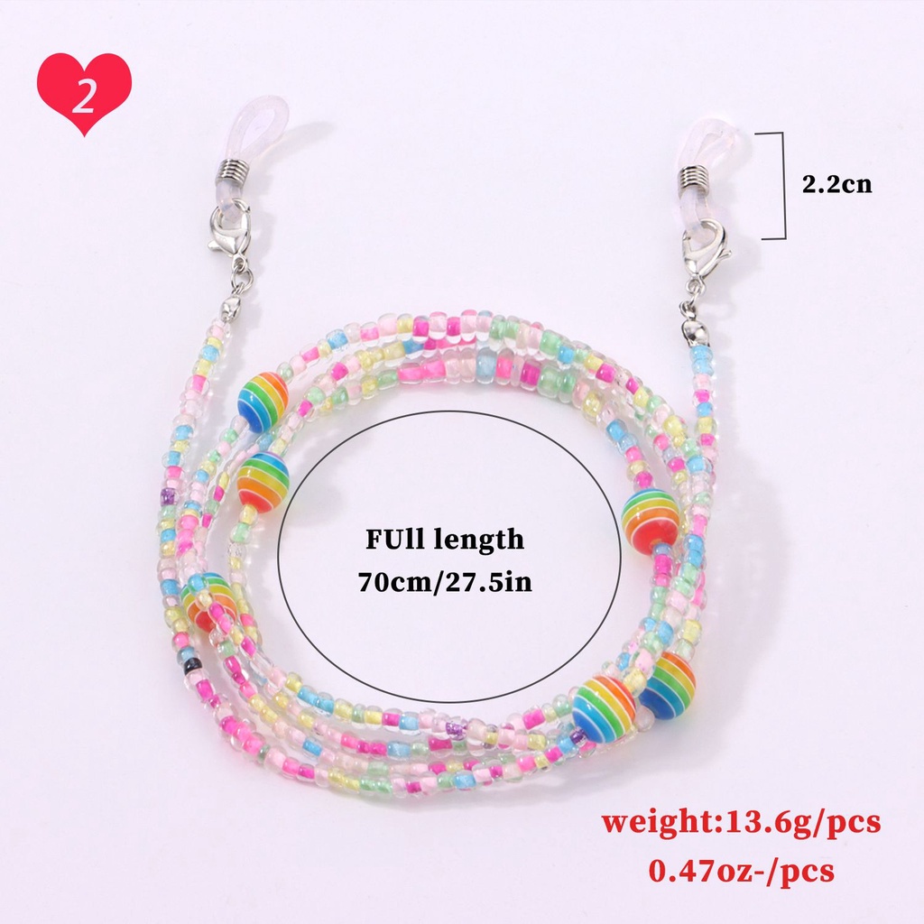 Dây đeo mắt kính họa tiết trái cây nhiều màu sắc phong cách Bohemian thời trang cho nữ