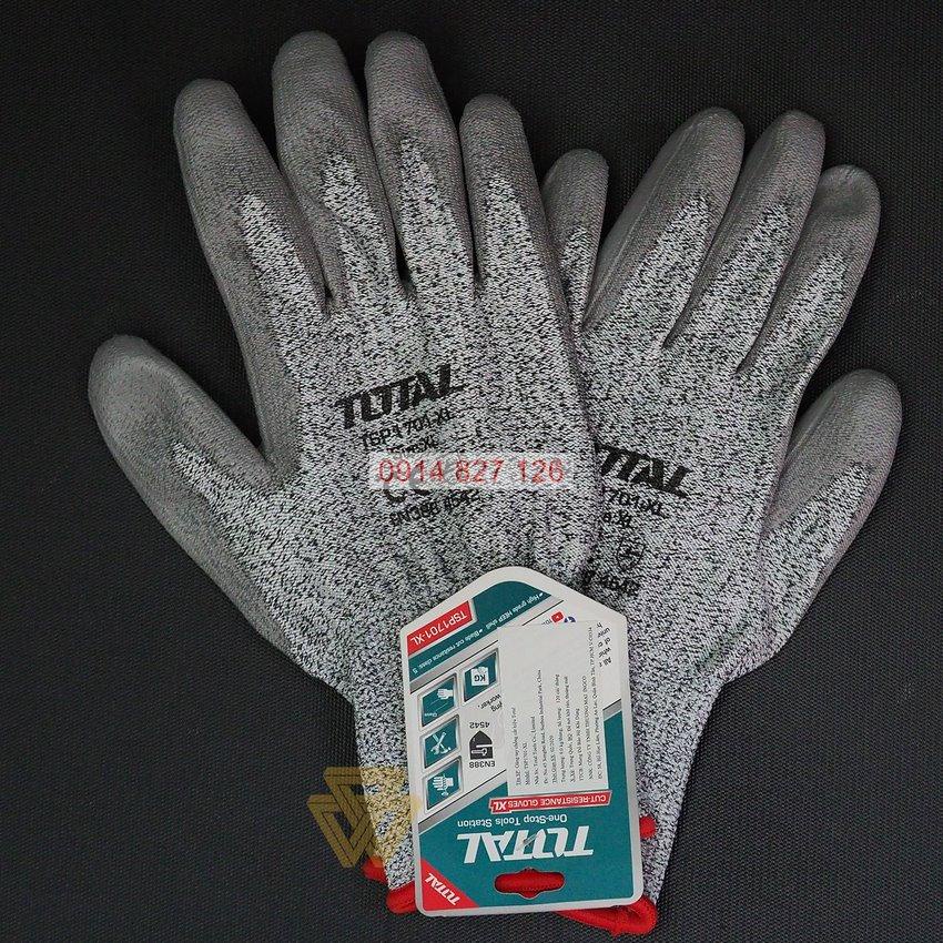 Găng tay chống cắt cấp độ 5 TOTAL TSP1701-XL, chống mài mòn, đâm xuyên, Bảo hành 6 tháng