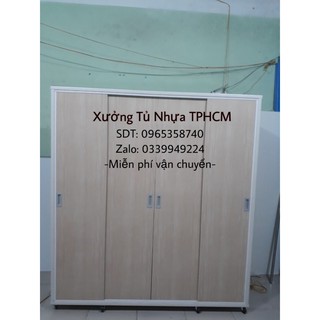 tủ quần áo 4 cánh cửa lùa free ship hcm