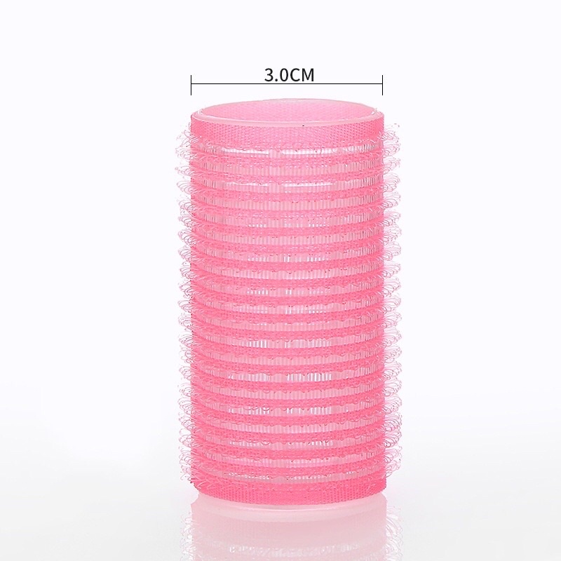 Lô Quấn Tóc Tự Dính, Lô Gai Uốn Tóc Xoăn Tự Dính Siêu Chắc Tiện Lợi Size 3cm