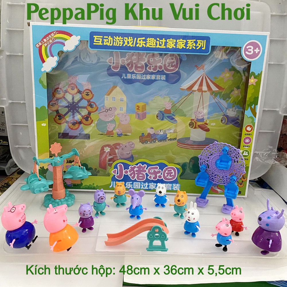 Đồ Chơi Gia Đình Heo Peppa Bán Hàng Mô Hình Nhân Vật Tính Tiền Siêu Thị Đi Chợ