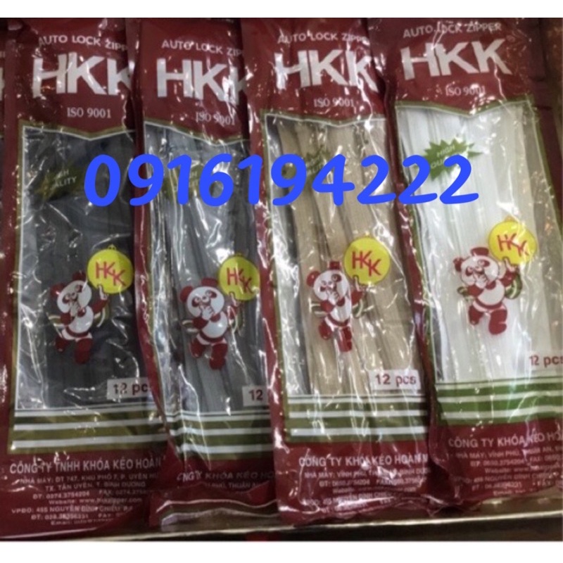 Khoá quần tây HKK tự hãm hàng chính hãng-1 tá 12 chiếc