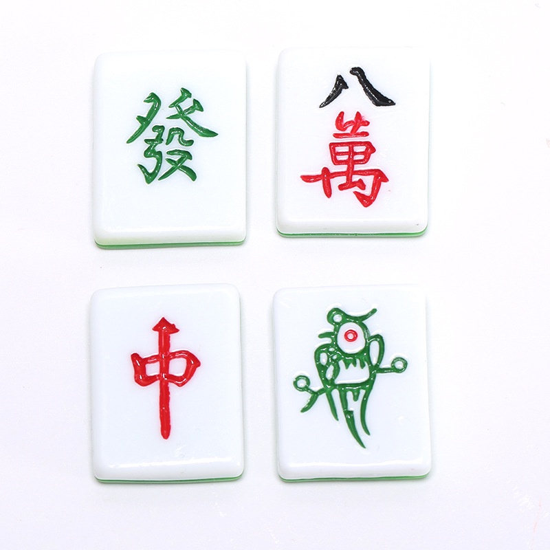 Sê-ri mạt chược Resin phụ kiện dép Crocs charm DIY khóa giày crocs jibbitz Nhựa trang sức Phụ kiện trang trí giày crocs nút trang trí điện thoại di động Nắp đậy / Khung ảnh / Cốc nước / Túi Nguyên liệu làm phụ kiện handmade sáng tạo