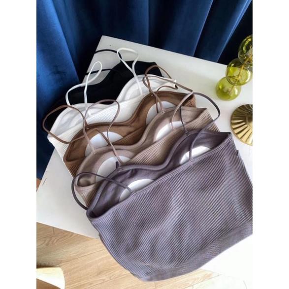 ❤️ Áo Lót Nữ , Áo Bra Len Tăm Cúp Ngực Dáng Lửng Phong Cách Hàn 2820 ❤️