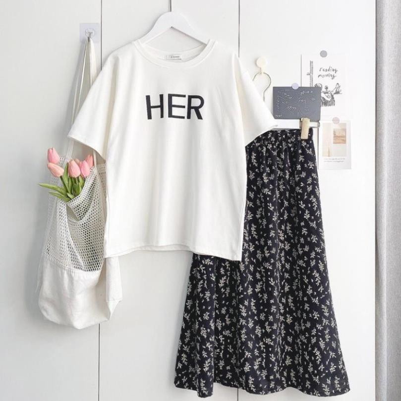Áo phông nữ kèm váy hoa nhí siêu hot 2021 - Bao form chất, mặc là xinh , , | BigBuy360 - bigbuy360.vn