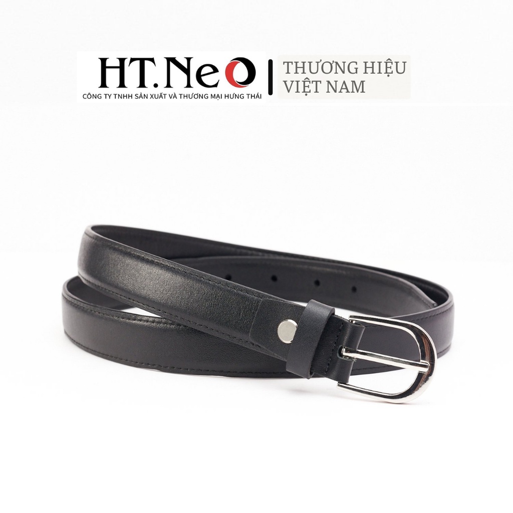 Dây lưng nữ da bò HT.NEO Da nguyên miếng mềm mại dẻo dai, khuya cài kim loại sang trọng, thiết kế trẻ trung Dl04