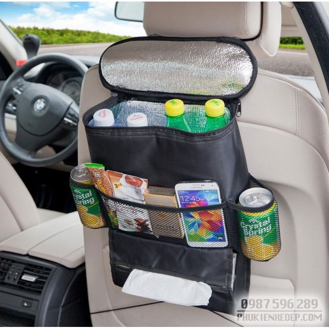 Túi treo balo giữ nhiệt đa năng gắn sau ghế xe hơi xe ô tô bền tiện dụng giữ được nhiệt lâu