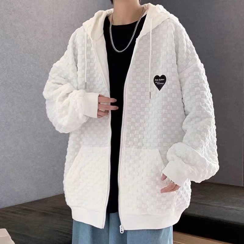 Áo Khoác Hoodie Nam Nữ Màu Trơn Phối Dây Xích Kiểu Hàn Quốc Thời Trang Cho áo khoác hoodie zip nữ áo khoác hoodie form rộng áo khoác hoodie cặp