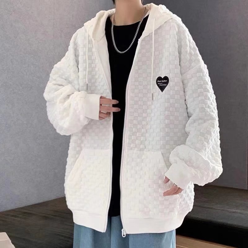 Áo Khoác Hoodie Nam Nữ Màu Trơn Phối Dây Xích Kiểu Hàn Quốc Thời Trang Cho áo khoác hoodie zip nữ áo khoác hoodie form rộng áo khoác hoodie cặp