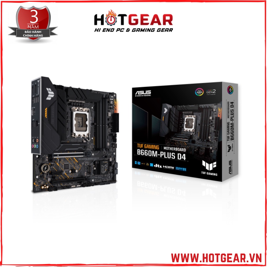 Bo mạch chủ ASUS TUF GAMING B660M-PLUS D4 ( LGA1700 / M-ATX / 4XDDR4 ) chính hãng bh 36T