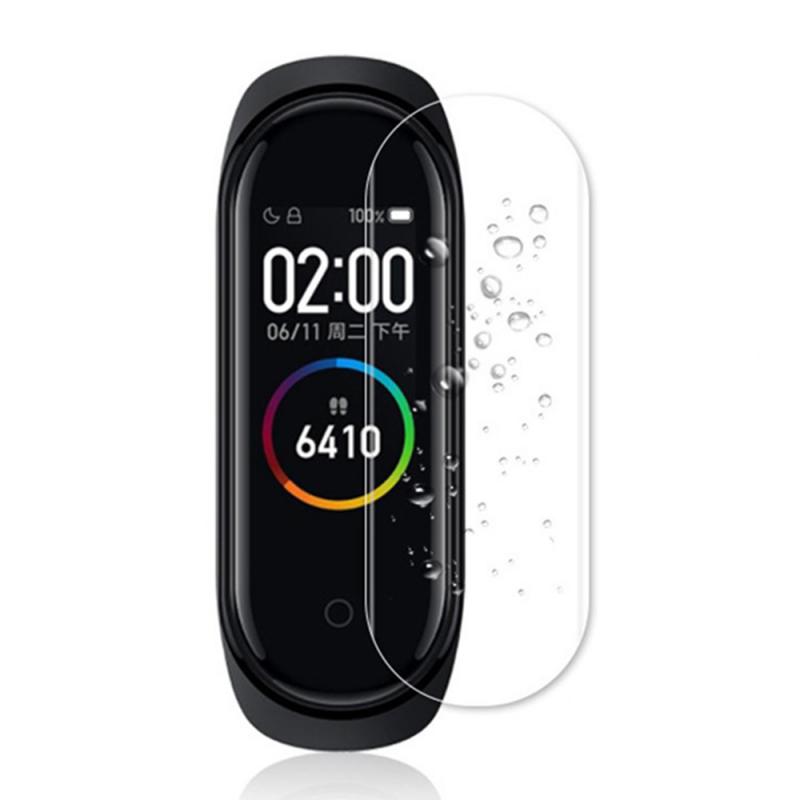 Dây Đeo Thay Thế Bằng Silicone + Miếng Dán Màn Hình Cho Đồng Hồ Thông Minh Mi Band 5