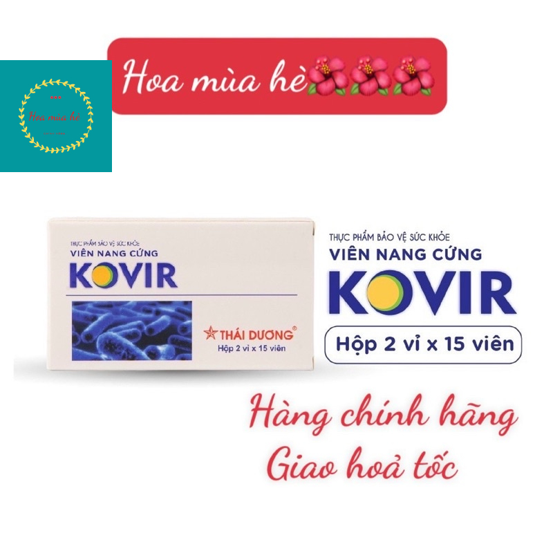 Hộp viên uống Kovir hàng chính hãng công ty sao thái dương( hộp 2 vỉ x 15 viên)