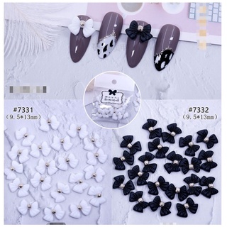 Charm nơ chấm nhũ trang trí đính móng