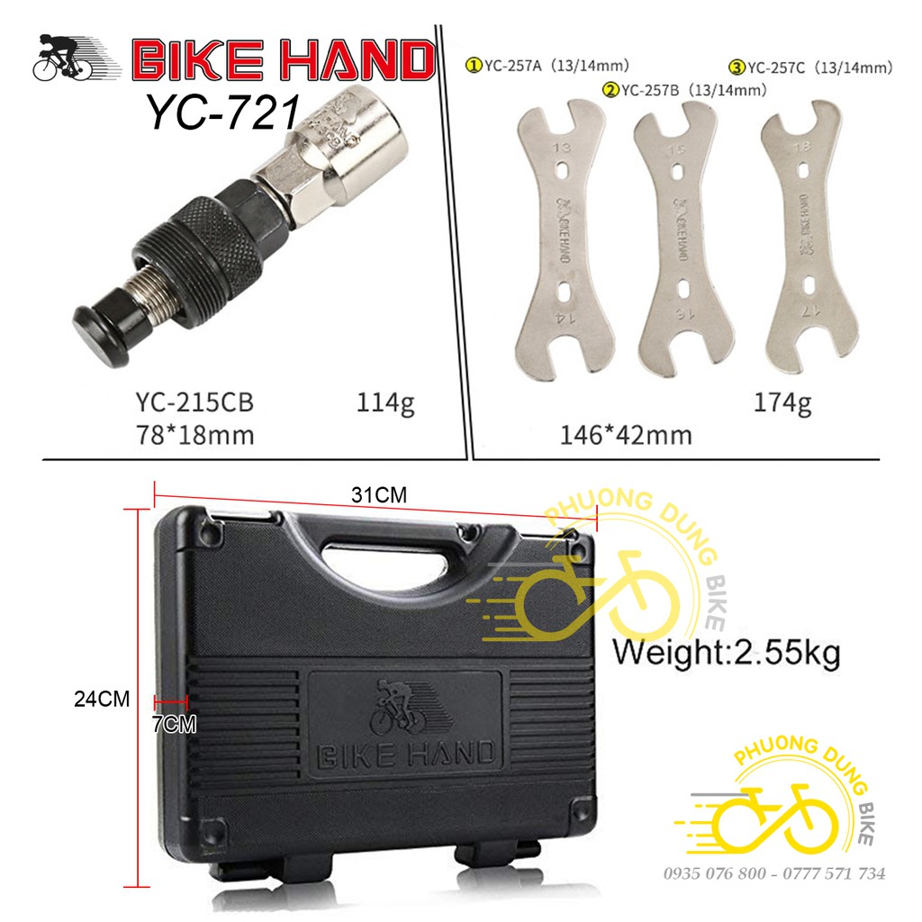 Bộ dụng cụ sửa chữa xe đạp BIKE HAND YC-721 - 22 Món