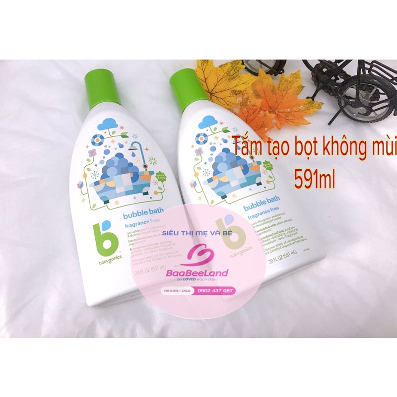 Sữa Tắm Tạo Bọt Babyganics Hương Hoa Cúc và Không Mùi Dịu Nhẹ Cho Bé  - BAABEELAND