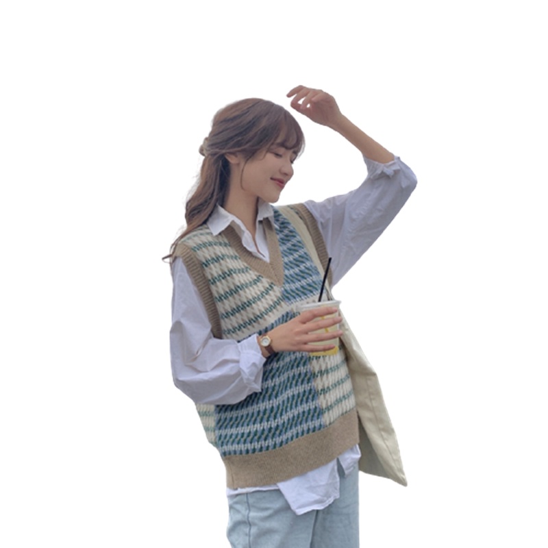 Áo dệt kim không tay dáng ôm phong cách thời trang hàn quốc | BigBuy360 - bigbuy360.vn