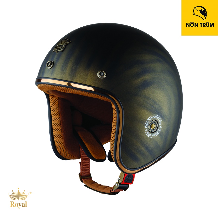 Nón bảo hiểm 3/4 Royal M20C tem xước đồng size L XL XXL chính hãng, freeship toàn quốc bởi hệ thống Nón Trùm