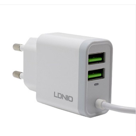 Sạc 3.1A 2 cổng USB và cáp micro USB LDNIO A321