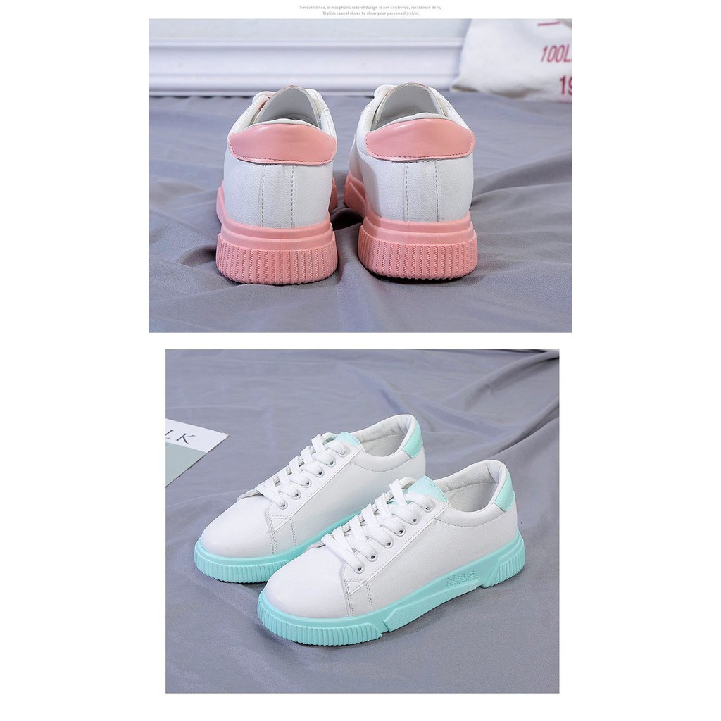 Giày thể thao nữ trắng đế bằng giá rẻ giày sneaker nữ nhiều màu ulzzang cao cấp hot trend AZUKA - E3 | BigBuy360 - bigbuy360.vn