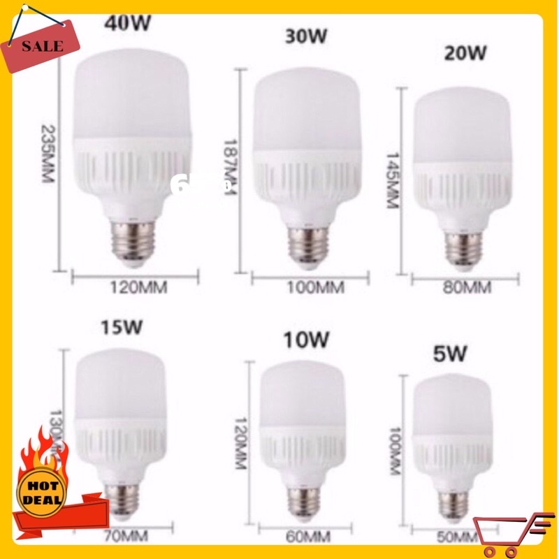 Bóng đèn LED LINH PHI 5W 10W 15W 20W 30W 40W 50W 65W siêu sáng tiết kiệm 80% điện ánh sáng TRẮNG