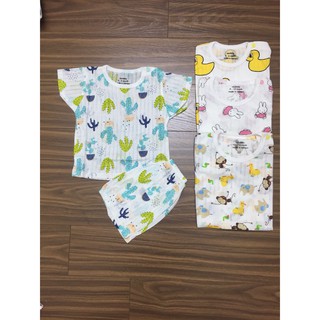 Bộ Noubaby Cotton Giấy Cộc Tay Cho Bé Trai Và Bé Gái
