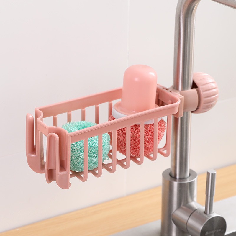 Giá gắn vòi nước đựng xà phòng đồ dùng rửa chén tiết kiệm diện tích siêu tiện lợi Mã VN2