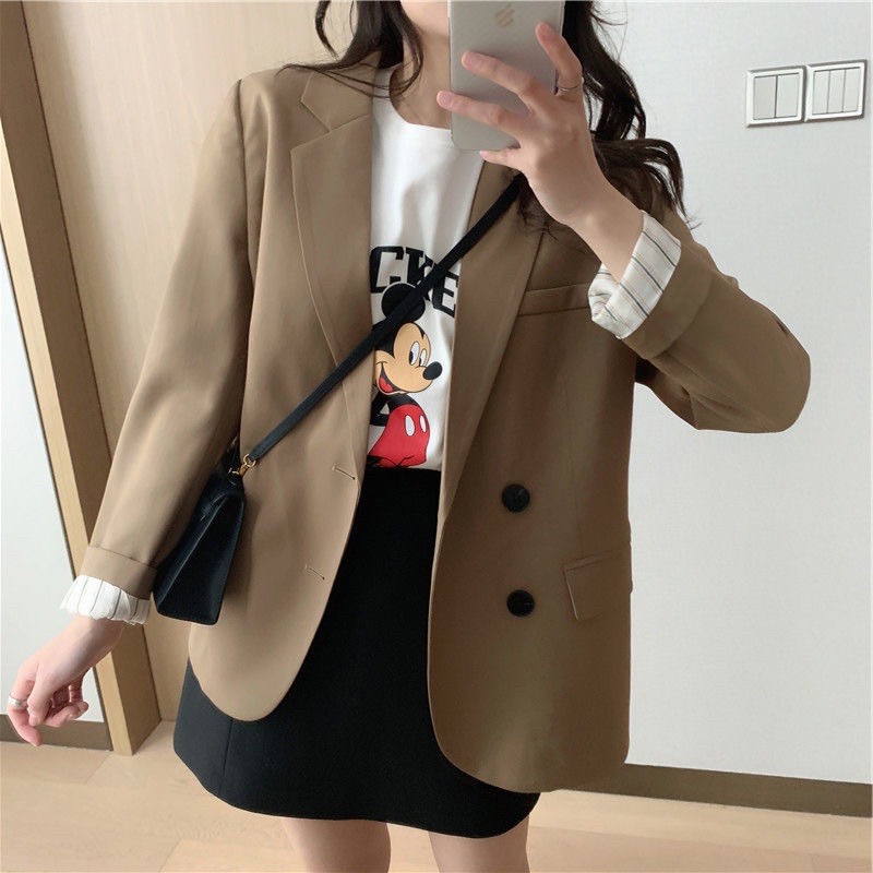 ÁO BRAZER BASIC SIÊU XINH 2 LƠP CÓ ĐON VAI KÈM ẢNH THẬT